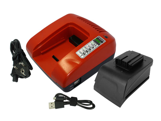 Akkuladegerät für Elektrowerkzeuge MILWAUKEE 48-11-2200, 48-11-2230, 48-11-2232, 48-11-1000, 48-11-1014, 48-11-1024, 48-11-1900, 48-11-1950, 48-11-1960, 48-11-1967, 48-11-1970, 48-11-2050