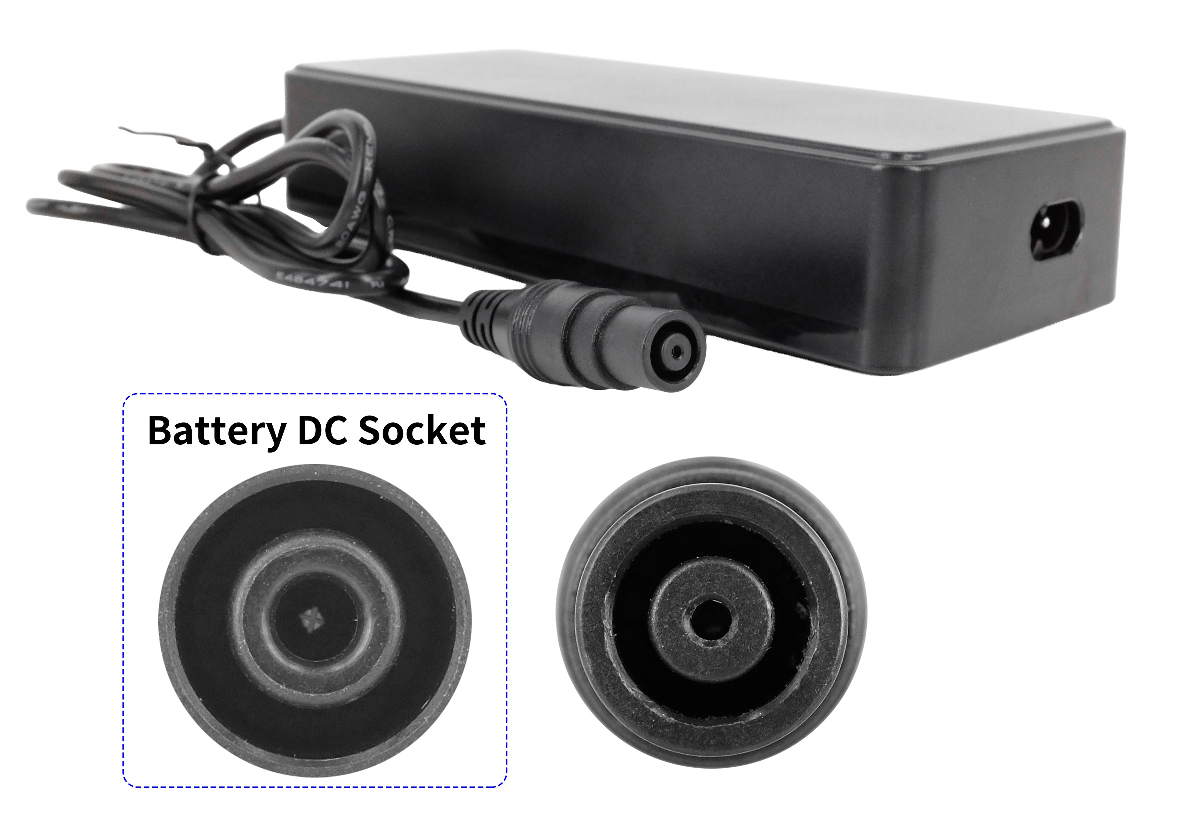 54.6V 2A Ladegerät für Xiaomi Electric Scooter 5 Max, 4 Pro Max, Segway ZT3 Pro & Ninebot Max G3 – 48V E-Scooter Ersatz-Akkuladegerät