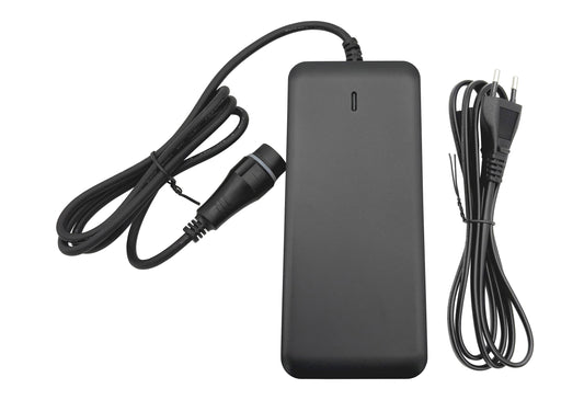 Chargeur 42 V 4 A pour batterie 36 V de vélo électrique Yamaha, avec prise de sortie à 7 broches et protocole.