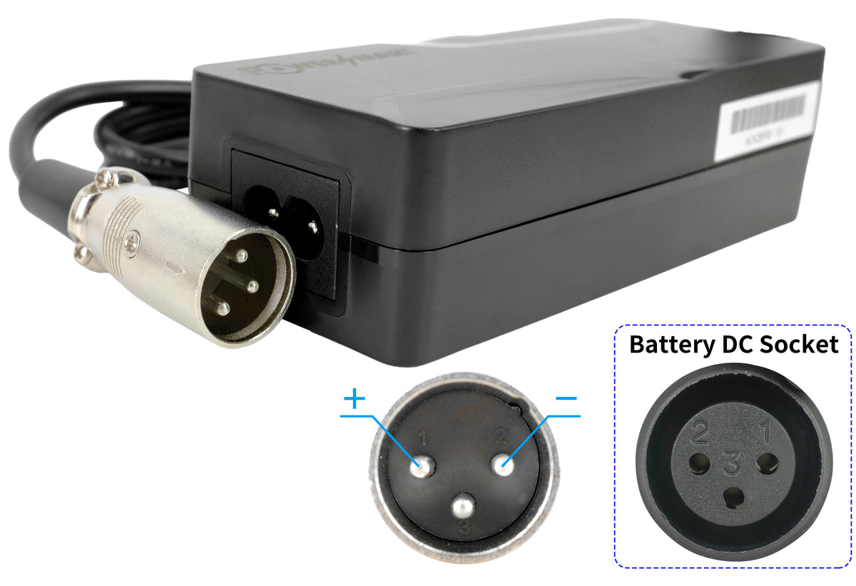42V 2A Nabíječka pro Prophete SideClick 36V Baterii a Telefunken Multitalent RC820, RC830, RC840, RC860, RC870 – XLR 3-Pin Nabíječka