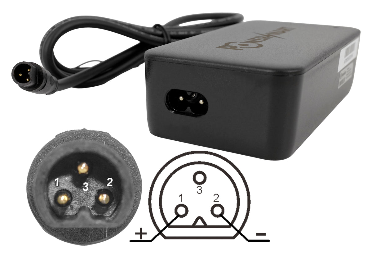 42V 2A E-Bike Ladegerät für Saxonette Comfort Plus 4.0/4.1, Optimum Plus, Deluxe Sport, Premium Sport & Quantum – 36V Li-Ion Akku Ladegerät