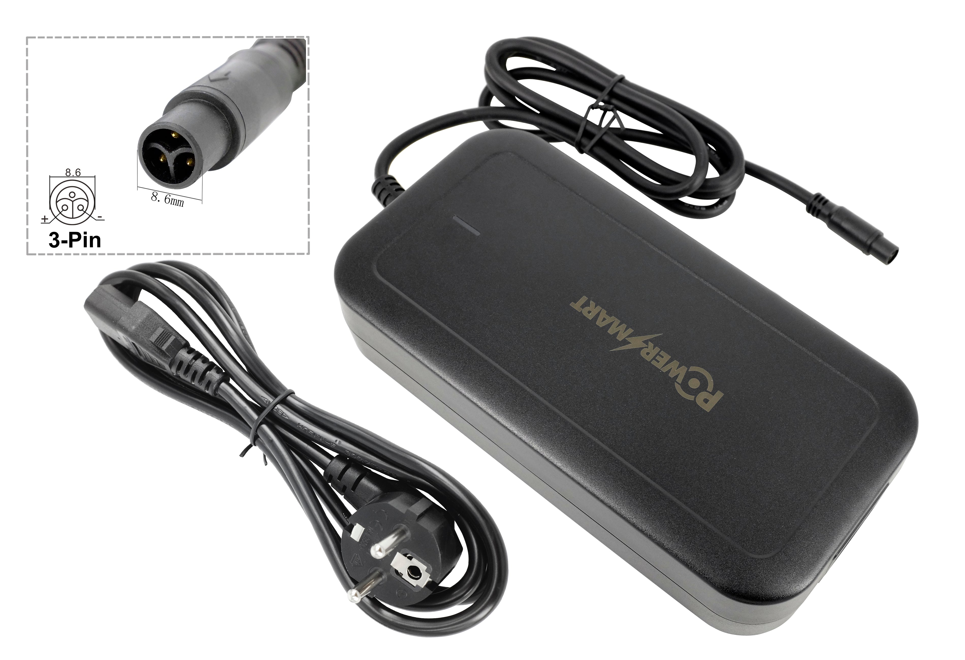 48V 4.5A 3-PIN CM Smart E bike Charger , Replacement Charger for