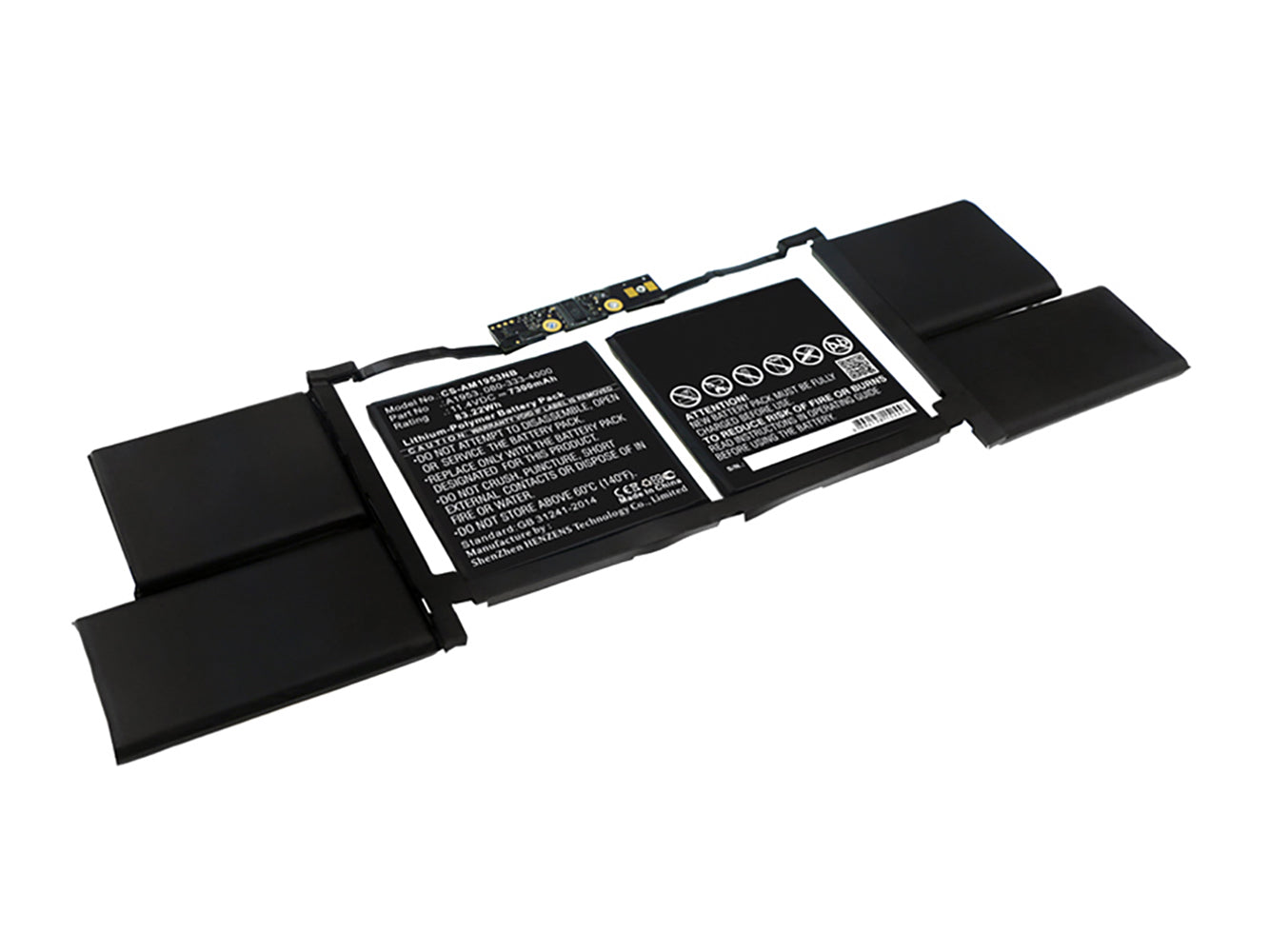 Laptop Battery Replacement for Apple MacBook Pro Retina 15" Touch Bar A1990 (year 2018 - 2019)