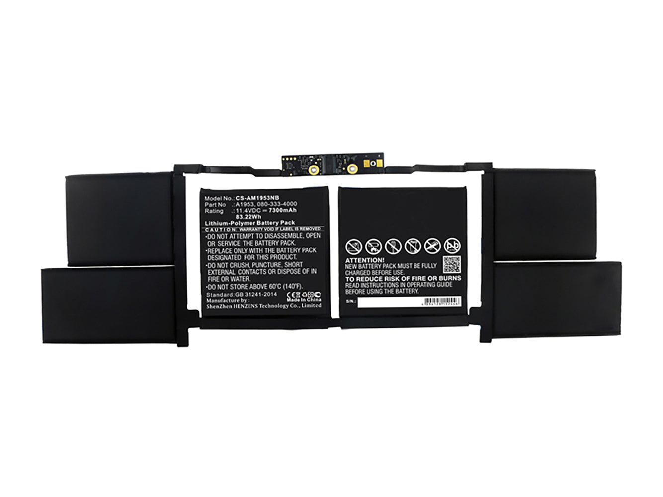 Laptop Battery Replacement for Apple MacBook Pro Retina 15" Touch Bar A1990 (year 2018 - 2019)