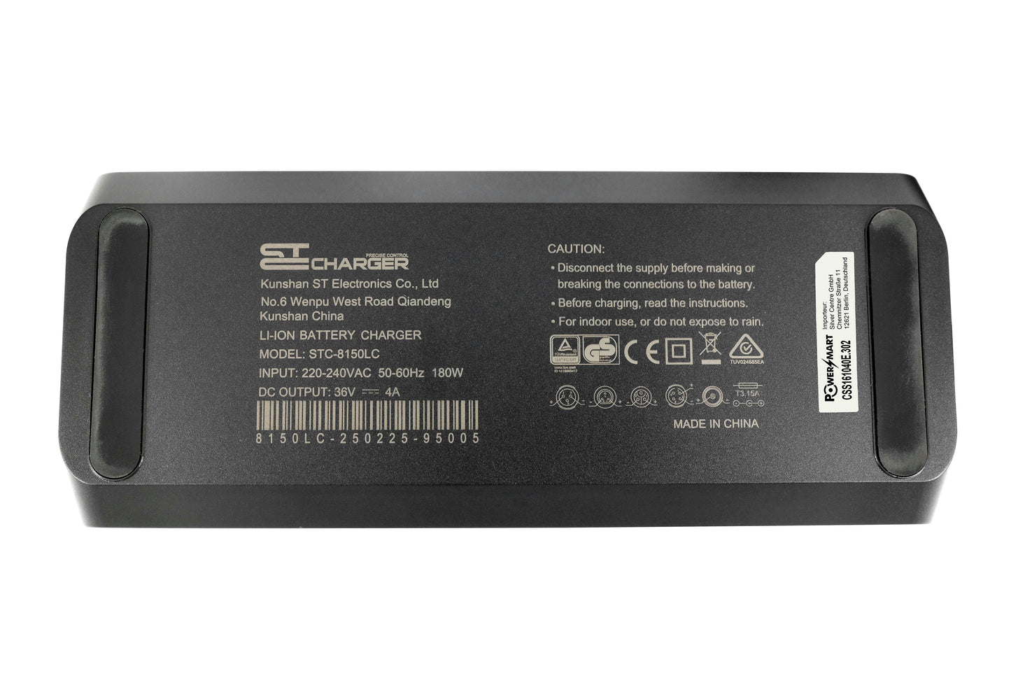 Chargeur 36 V 4 A pour batterie Li-ion 36 V pour vélo électrique, avec prise DC 3 broches ST