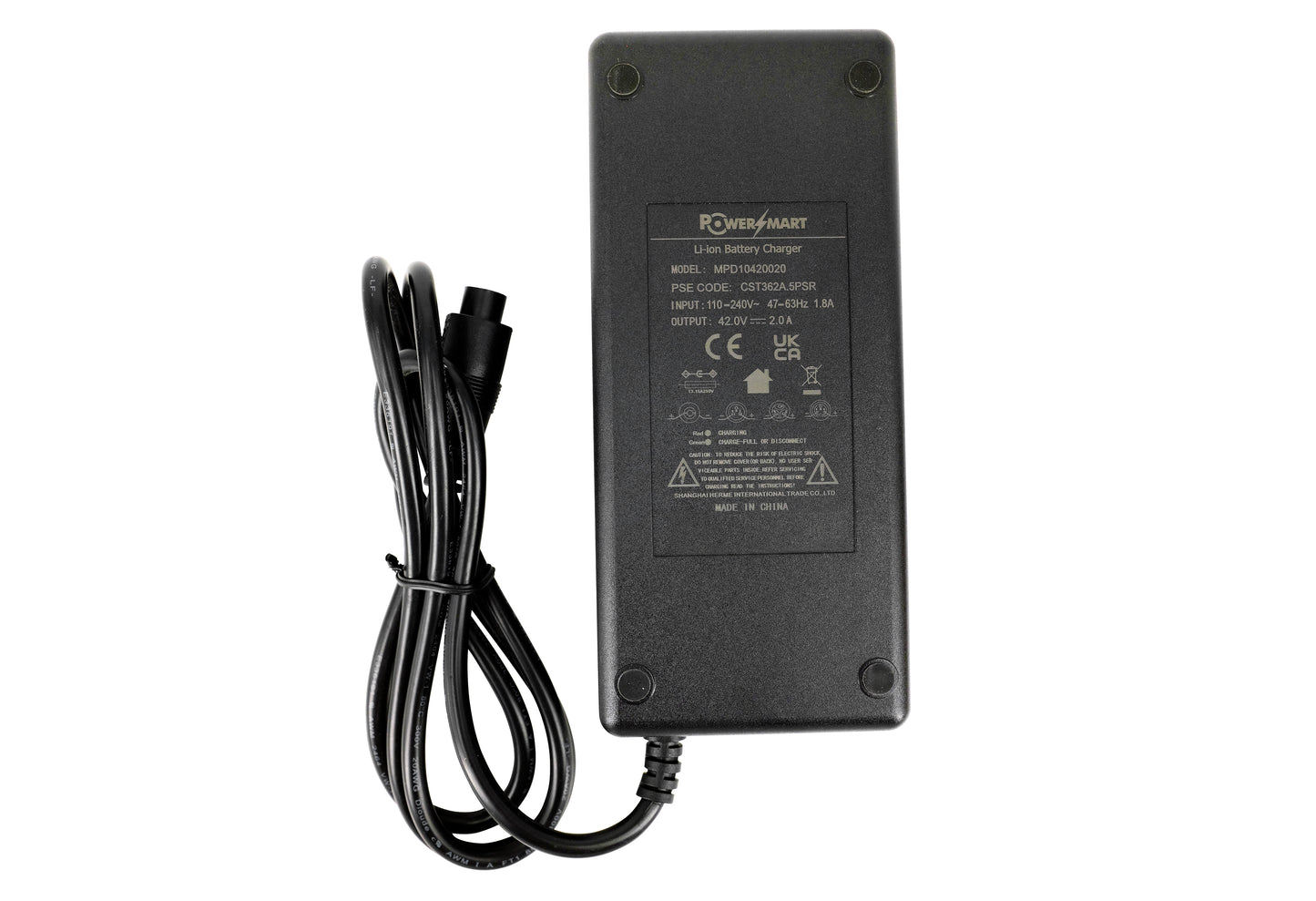 42V 2A Batterieladegerät für 36V Stella E-Bike-Batterie, runder 5-poliger Anschluss