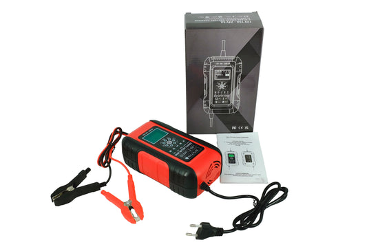 Chargeurs de batterie plomb-acide 7 étapes pour batteries humides/gel/sla/liFePO4/plomb-acide/AGM, chargeur intelligent 12 V 10 A/24 V 5 A pour VTT/voiturettes de golf/motos/automobiles/bateaux, etc. Chargeur rapide