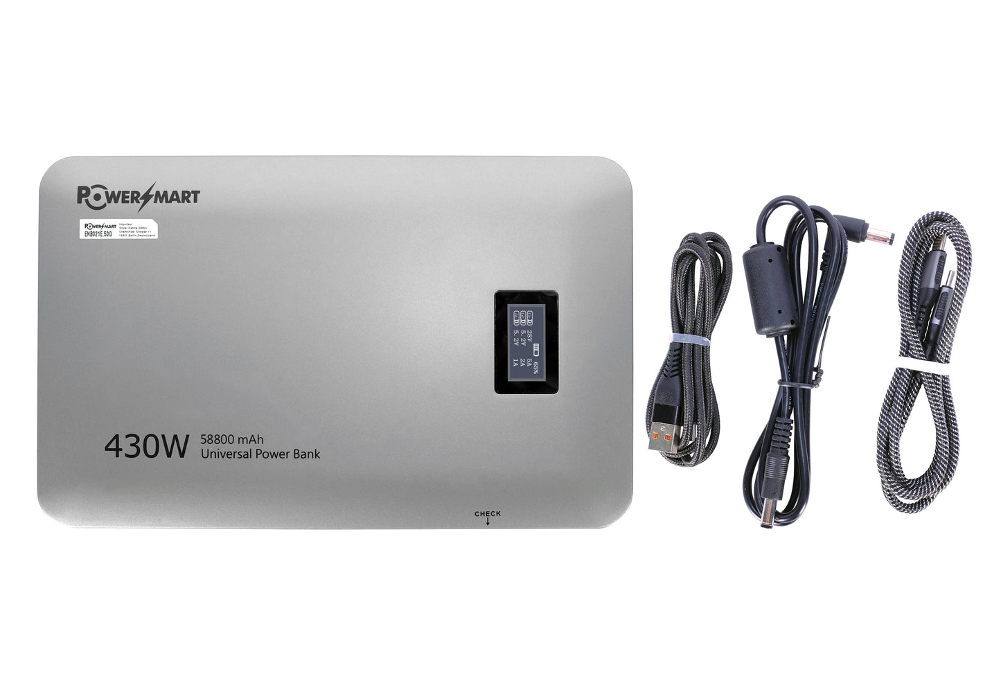 Wielofunkcyjny powerbank 430W z szybką ładowarką i 5 portami (3× USB‑C + 1× USB‑A + DC) | Szybkie ładowanie laptopów, dronów i telefonów
