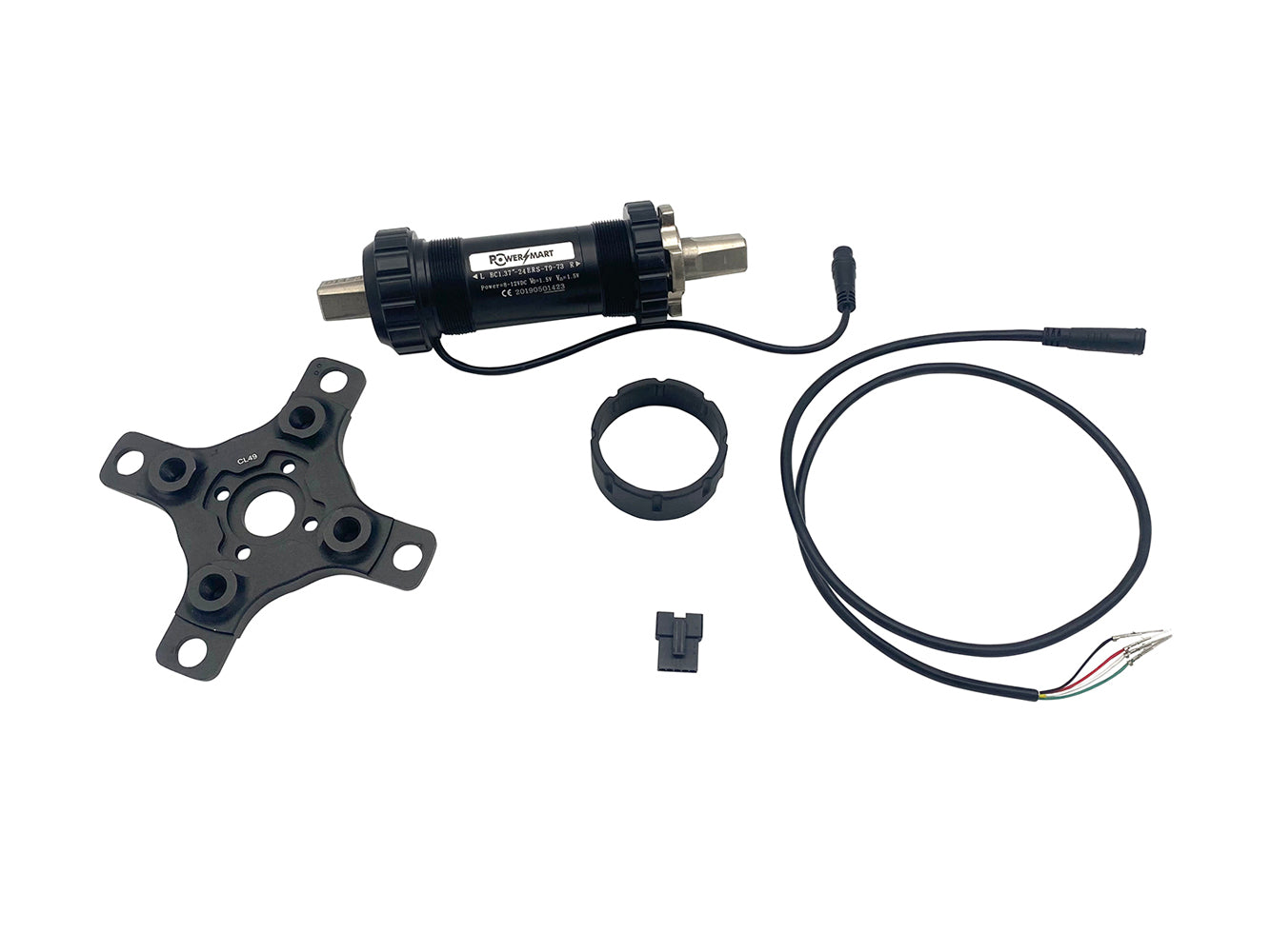 T9 Geschwindigkeits- und Drehmomentsensor, Tretlagergehäusebreite: 73,00 mm, Wellenlänge: 155 mm, Kettenlinie=49 mm