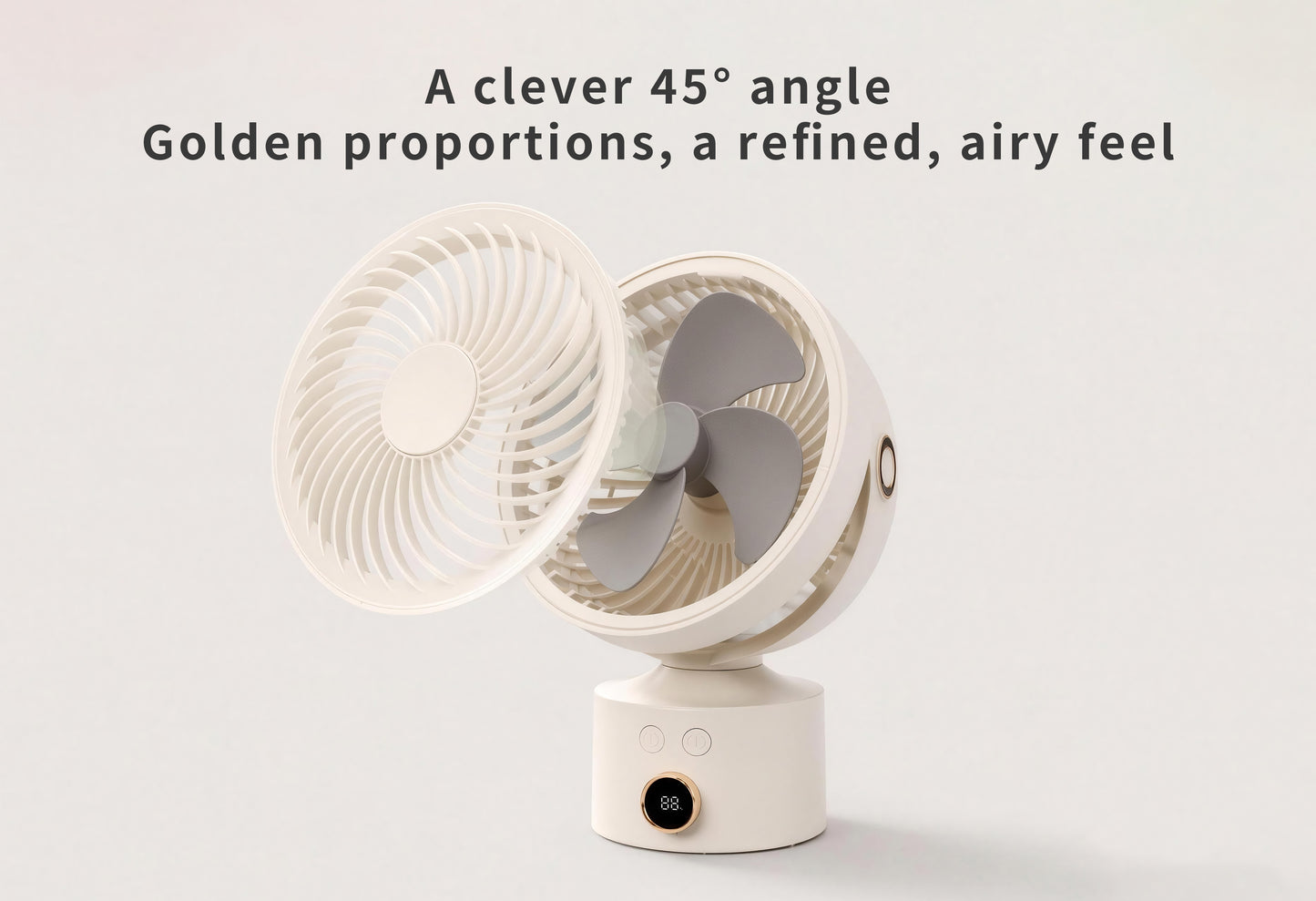 3D Air Circulation Table Fan with 110° Oscillation, 4000mAh Rechargeable Battery, 3 Speeds, 4H Timer & Aromatherapy Function – USB‑C Portable Air Circulator