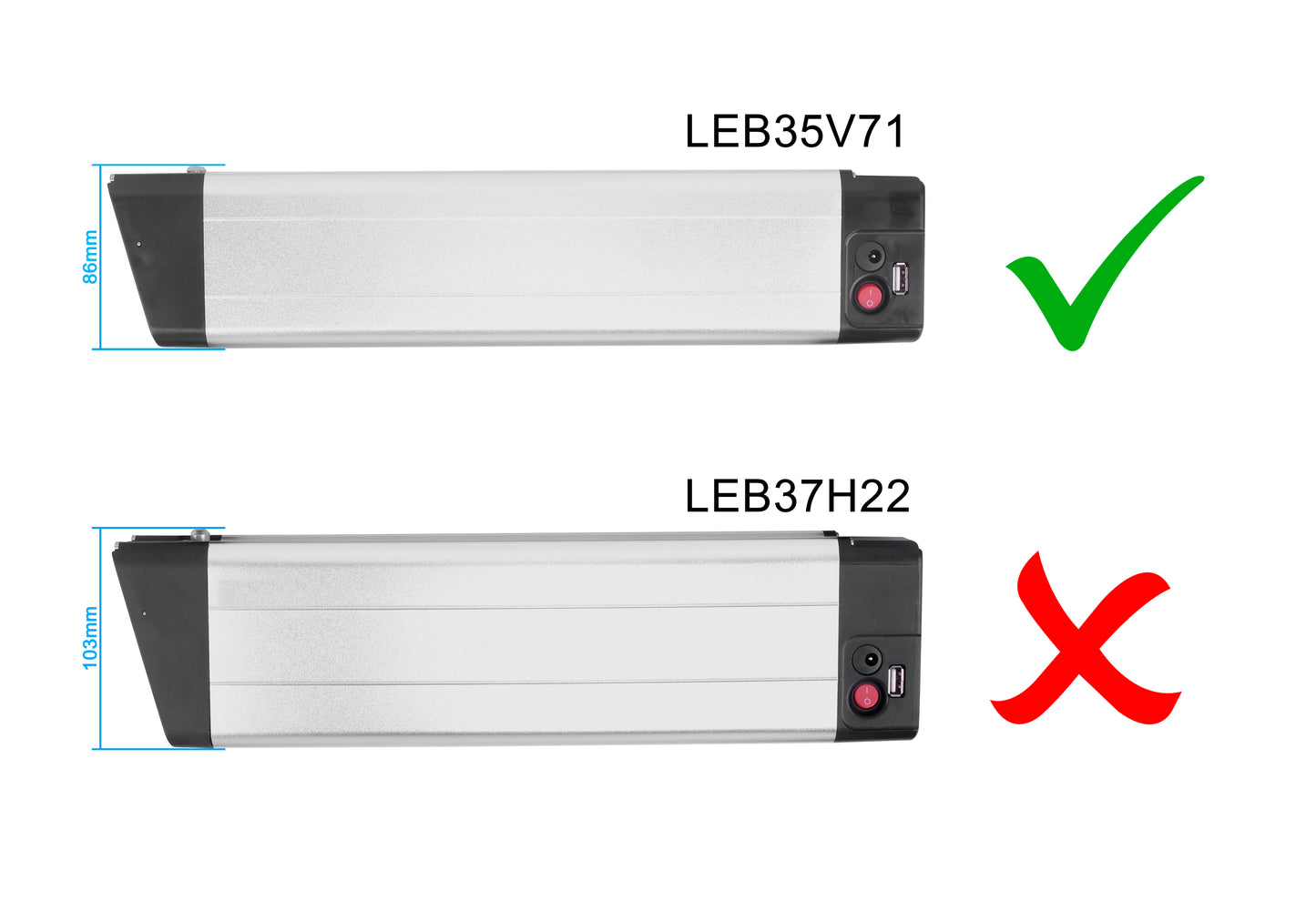 36V 10,5Ah/378Wh Li-Ion Makadam eBike Akku, Ersatz für Makadam VAE E-Pocket 20"-Folding