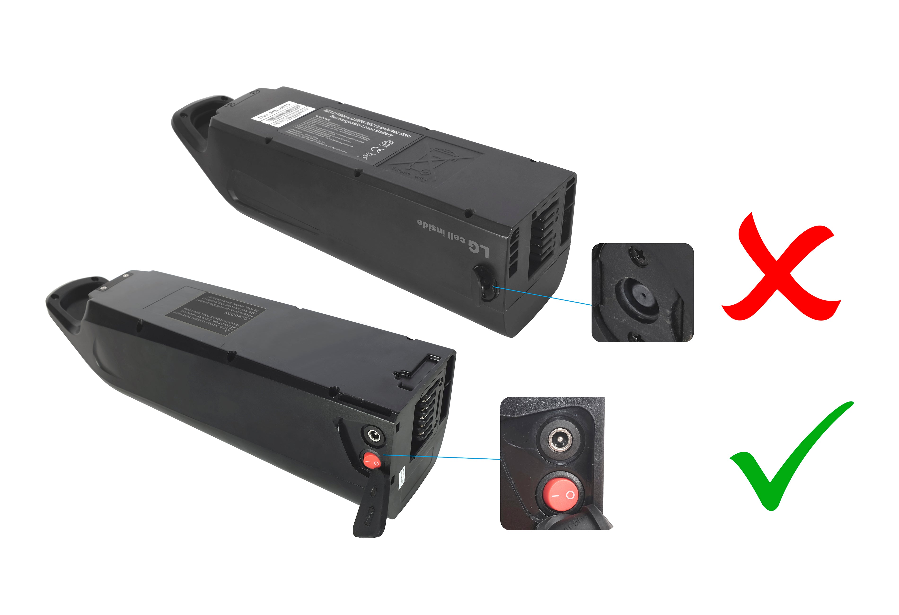 PowerSmart replacement battery for AEG down tube battery 36V 14.5Ah/52