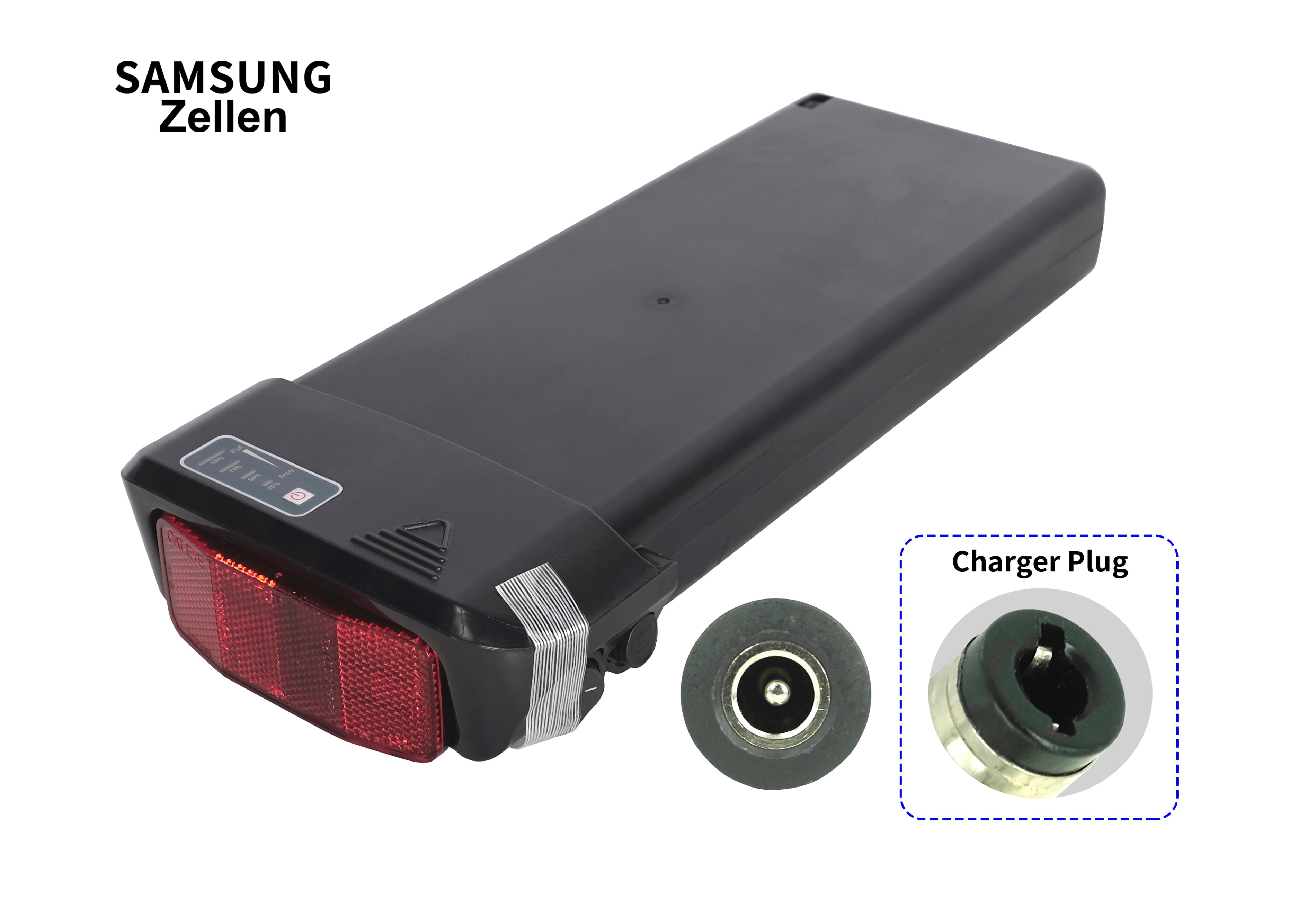 Rear Carrier E Bike Battery 36V - 14Ah/504Wh Replacement for Provelo Nex 320, Hollandia E-street ebike