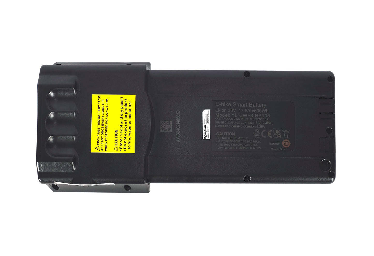 Gepäckträgerakku für Elektrofahrräder Li-Ion 36V - 17,5Ah / 630Wh