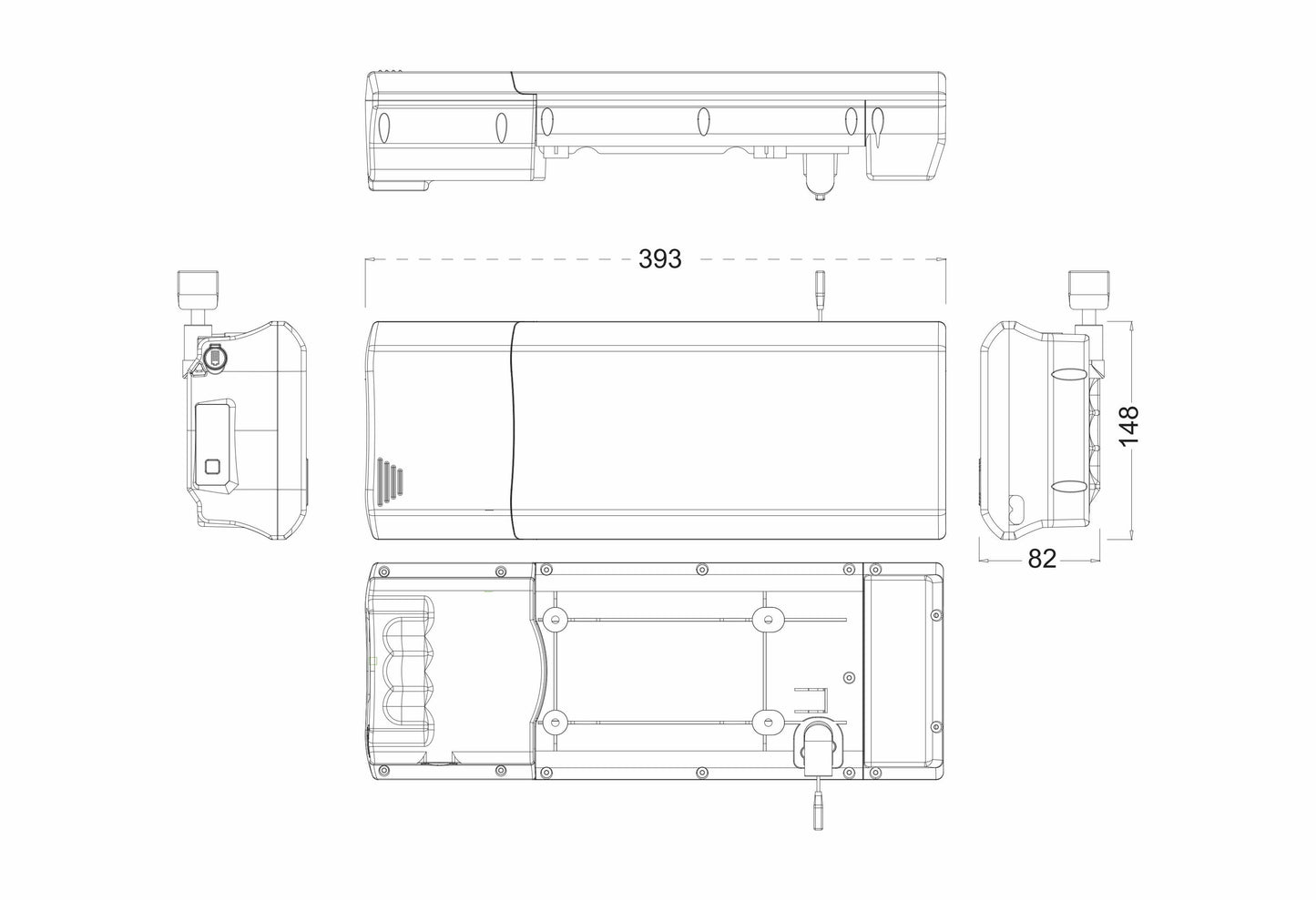 Gepäckträgerakku für Elektrofahrräder Li-Ion 36V - 17,5Ah / 630Wh