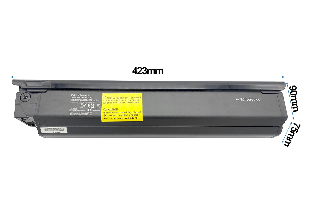 Batería de iones de litio de 36 V, 16 Ah/576 Wh para bicicleta eléctrica