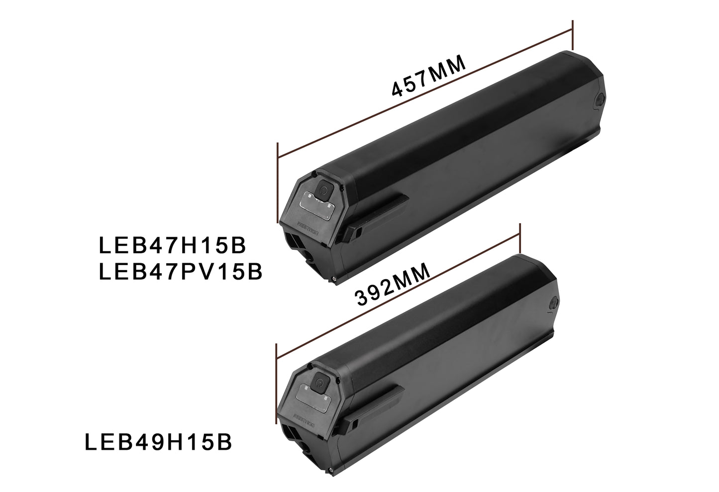 48V 14.5Ah Fitifito Ebike Accu Vervanging voor Fitifito CT28, CT28M, MT27.5, MT29, FT26 48v versie sinds 2019