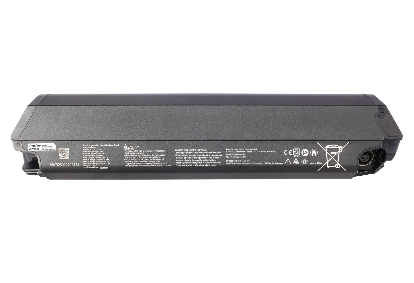 Llobe Electric Bike Battery Li-Ion 48V - 17.5Ah/840Wh, Replacement for LLobe Voga Bianco