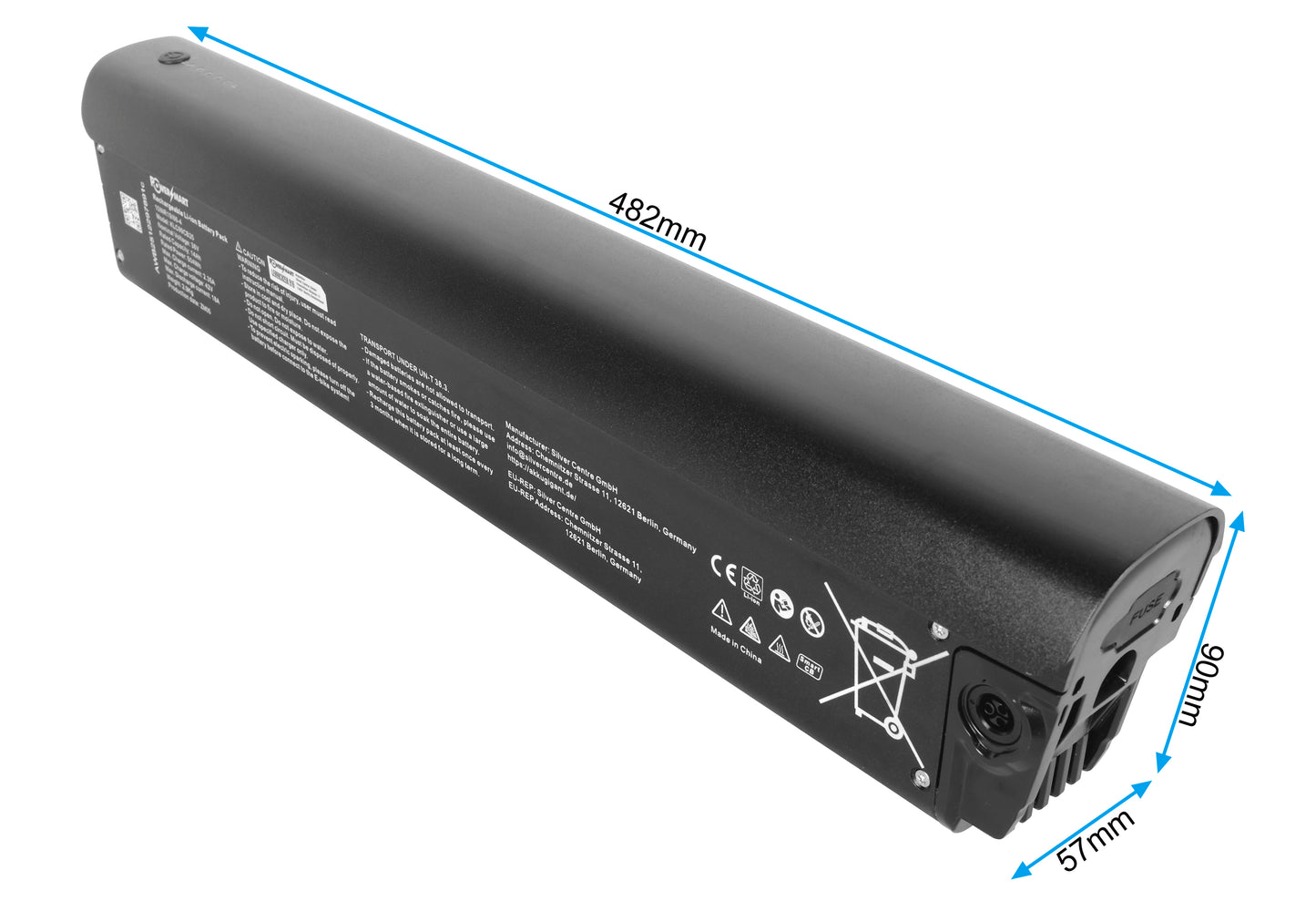 36V 14Ah / 504 Wh Battery for Qwic Urban FN7, FN7 Lite, R1 belt, RD9