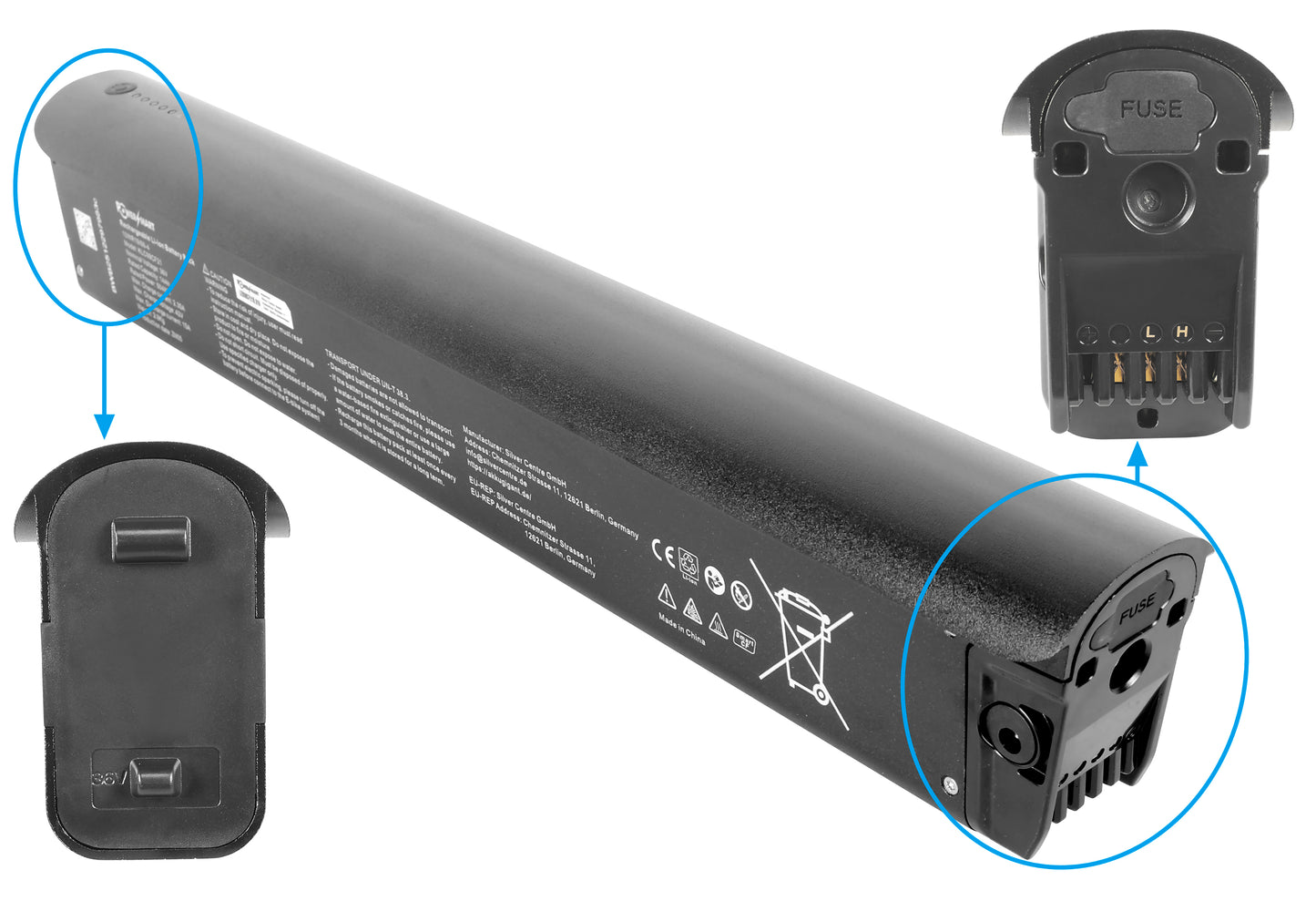 Batería de repuesto para bicicleta eléctrica Devron 28426 con motor central Bafang