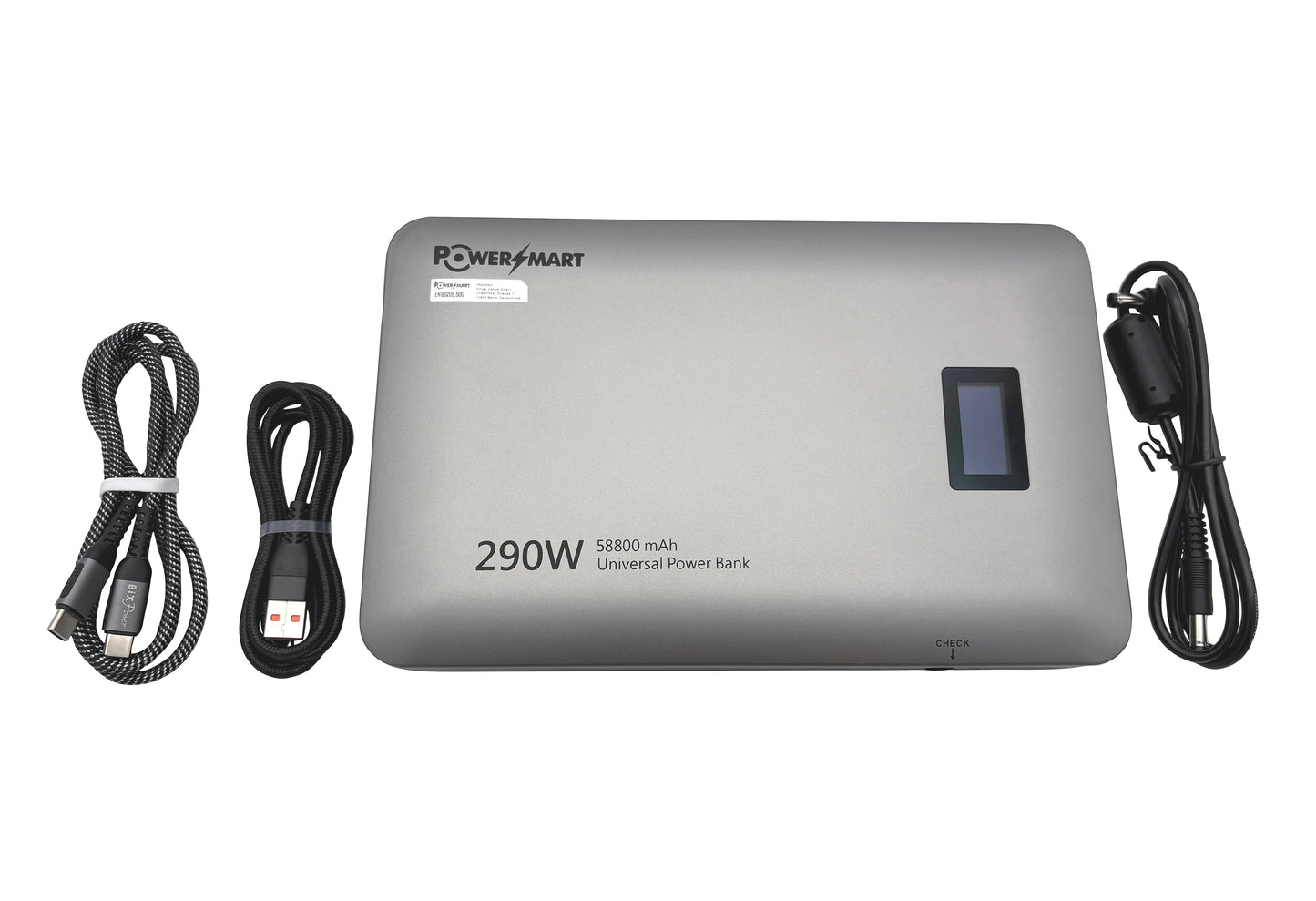 58800 mAh 213 Wh Powerbank A Max 290 W externer Akku mit Digitalanzeige USB C, DC und 1 USB-Anschluss, kompatibel mit MacBook Pro/Air, iPhone 17 Pro Max/Pro/16/15, Galaxy S24 Ultra, Dell