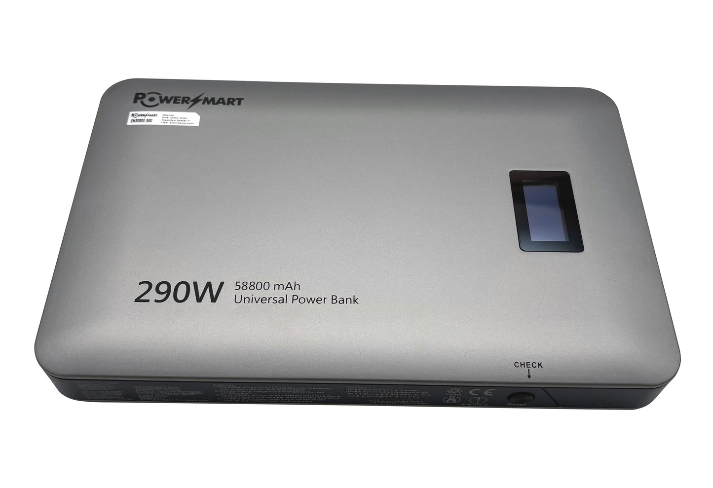 58800 mAh 213 Wh Powerbank A Max 290 W externer Akku mit Digitalanzeige USB C, DC und 1 USB-Anschluss, kompatibel mit MacBook Pro/Air, iPhone 17 Pro Max/Pro/16/15, Galaxy S24 Ultra, Dell