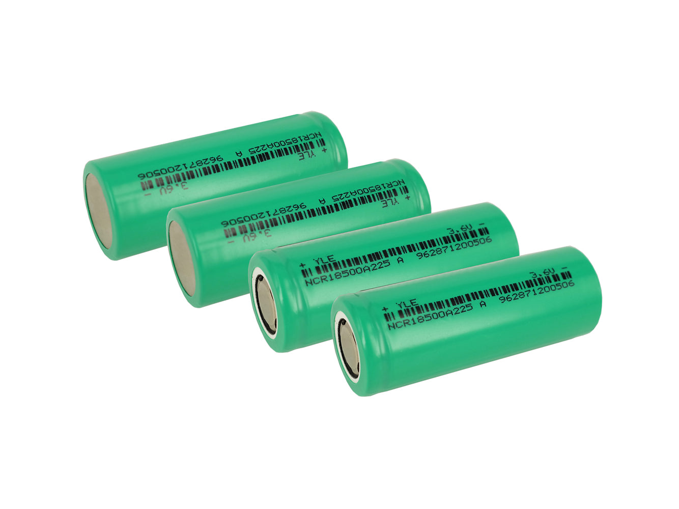 4 pcs 18500 3.6V 2250mAh Rechargeable Battery Cells