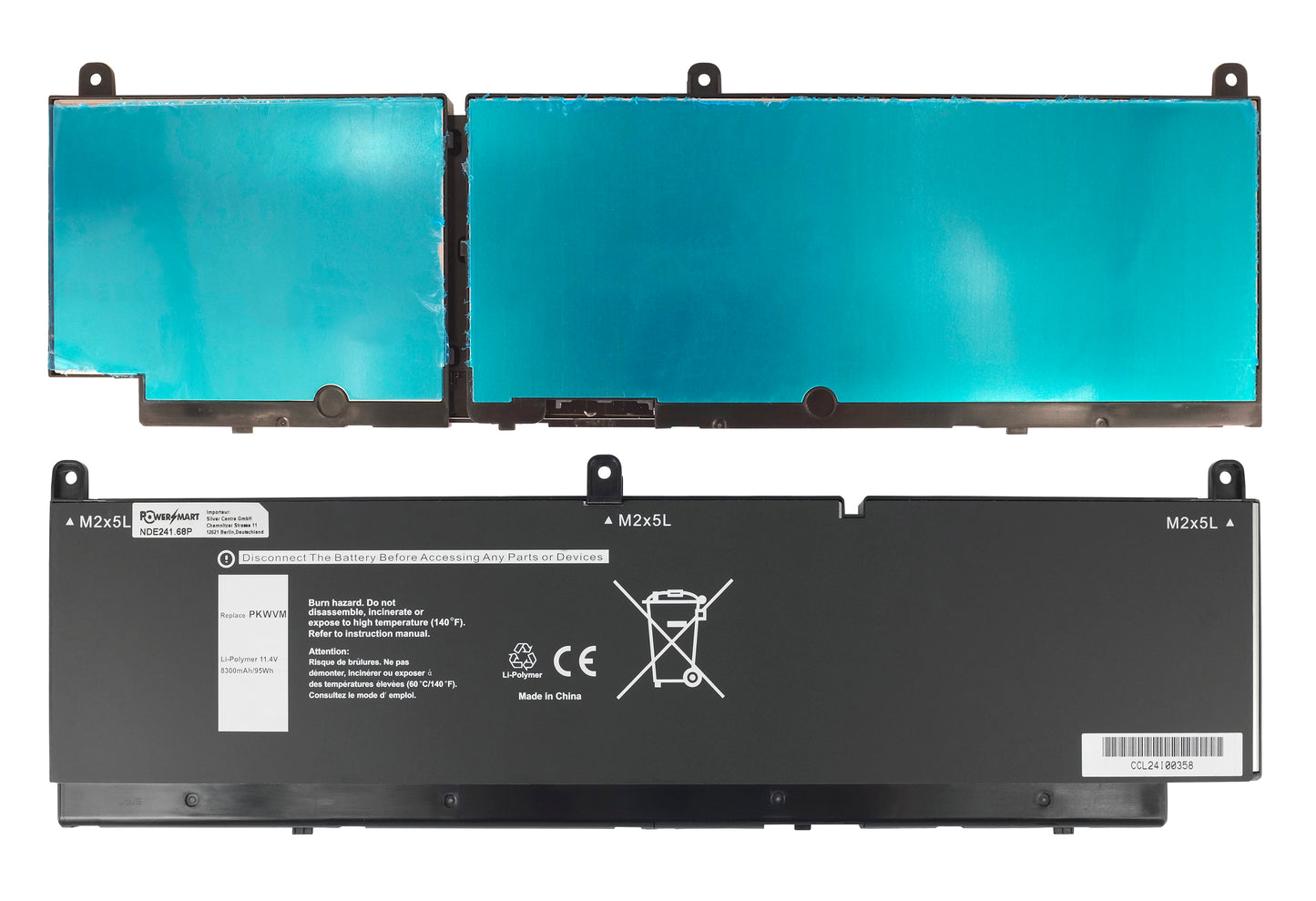 Batterie pour ordinateur portable Dell Precision 7550, Precision 7560, Precision 7750, Precision 7760