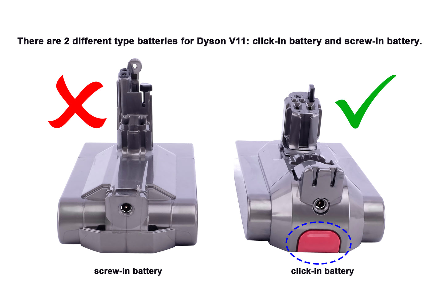 Vacuum Cleaner Dyson V11 Battery Replacement for Dyson V11 Total Clean, V11 Click-In